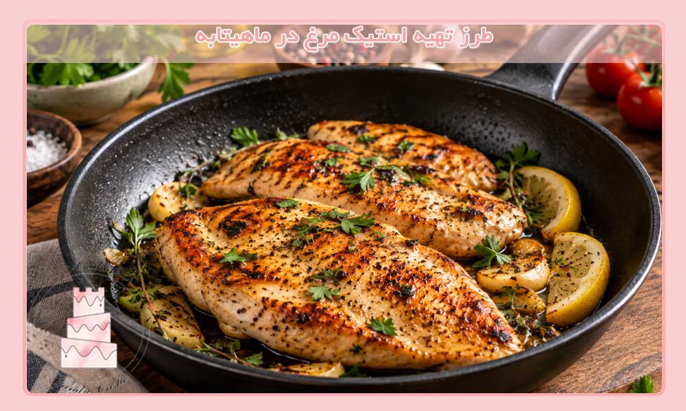 طرز تهیه استیک مرغ در ماهیتابه